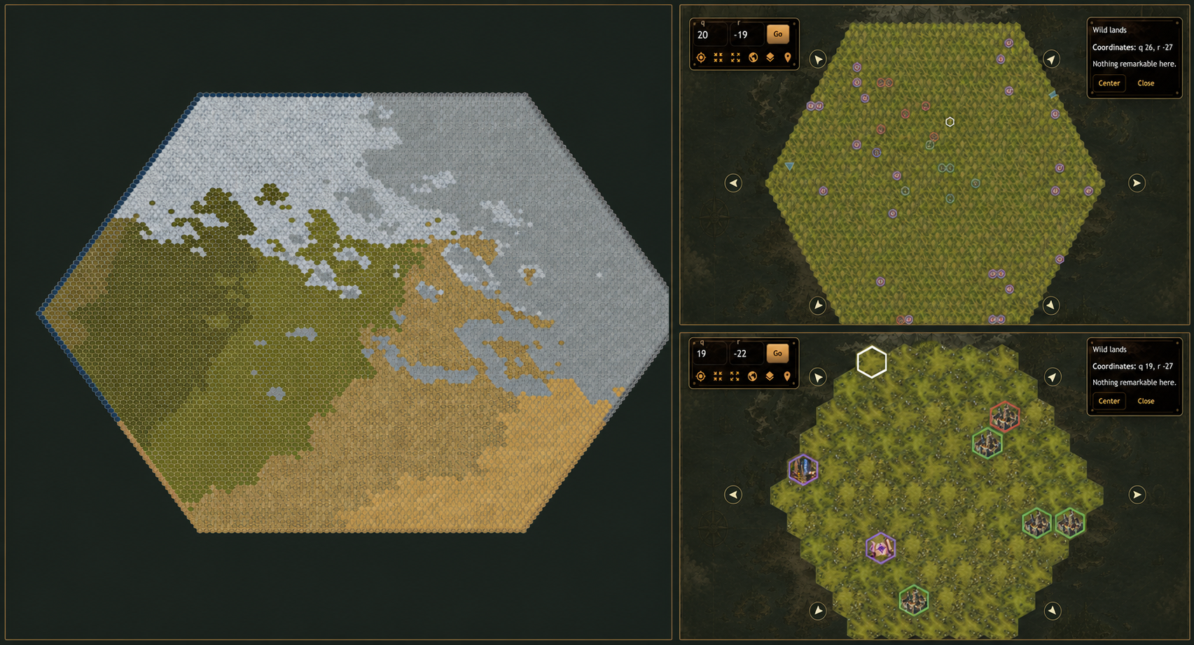 Alef shown through the Whole Map, Medium, and Local views.