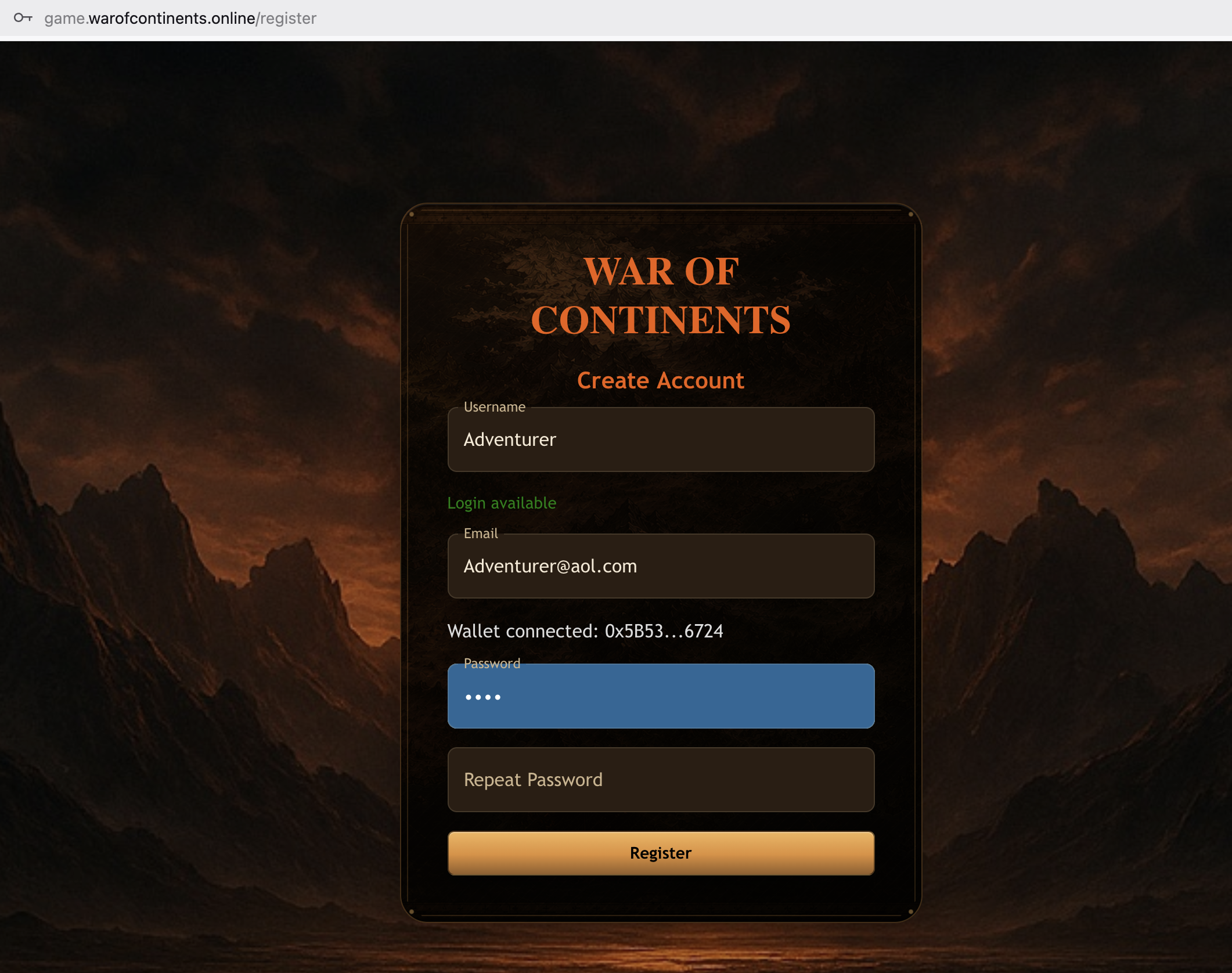 Wallet connected confirmation