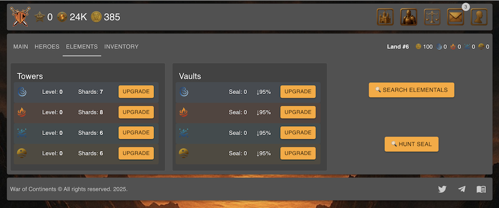 Page Lands Elementals
